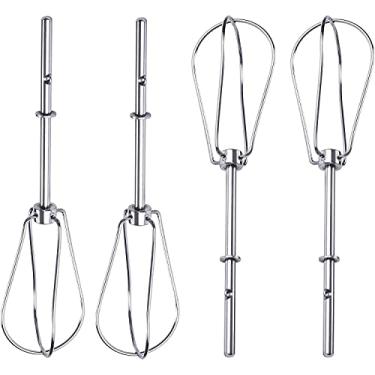 Imagem de Batedor Turbo Batedor manual de aço inoxidável atualizado W10490648 da Blue Stars – Ajuste exato para Mixers KitchenAid e Whirlpool – KHM2B, W10490648, KHM5, AP5644233, AP5644233, PS4082859 – Pacote com 4