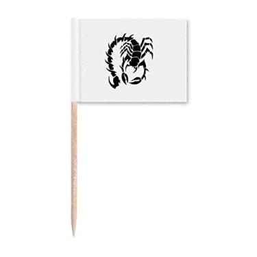 Imagem de Marcadores de palito de dentes naturais Scorpion para ondulação de insetos, decoração de festa