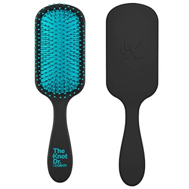 Imagem de Conair Escova De Cabelo The Knot Dr. Para Mini Desembaraçador Molhado E Seco Remove Nós E Emaranhados Para Todos Os Tipos De Cabelo Preto/Azul Mini