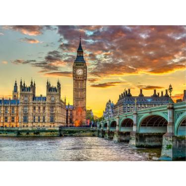 Imagem de Quebra Cabeça Big Ben Londres Cartonado 1000 Peças 74X54 Cm