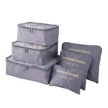 Imagem de Kit 6 Sacos Bolsas Organizador Mala Roupas Bagagem Viagem 