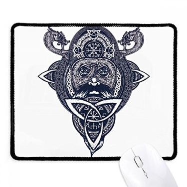 Imagem de Mouse pad com estampa artística de dragão chinês com borda costurada, tapete de borracha para jogos