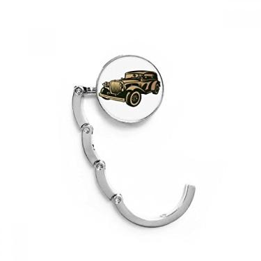 Imagem de Gancho de mesa preto clássico padrão contorno de carros gancho decorativo fecho dobrável gancho