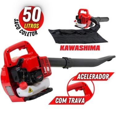 Imagem de Soprador Kawashima KWB26 Motor 2T A Gasolina Monocilíndrico 3 Em 1 Sopra Aspira Tritura...