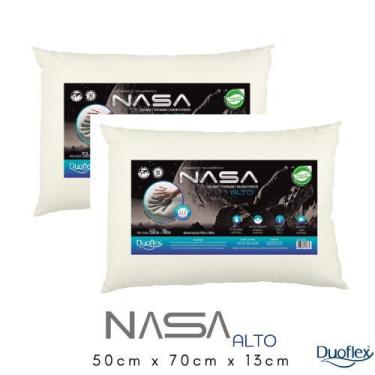 Imagem de Kit 2 Travesseiros Duoflex Nasa-X Alto 50X70x13cm Ns3100 Com Espuma Vi