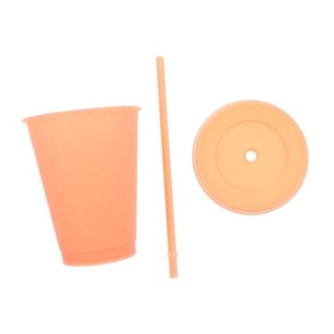 Imagem de 1 Unidade Copinho De Plástico Copos Copo De Palha Infantil Copo De Plástico Com Canudo Xícaras De Chá De Leite Copo De Refrigerante Expresso Criança Pequena Copo De Reutilizável