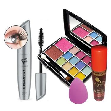 Imagem de Kit de Maquiagem Juvenil K11 Photo Design - Máscara de Cílios, Paleta de Sombras com Blush e Pincel, Gloss e Esponja de Maquiagem para Adolescentes ou Adulto