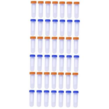 Imagem de 60 Peças garrafa de armazenamento máscara facial vasilha plastico tubos de laboratório enchimentos tubos com tampa suporte de tubos de ensaio opcional Tubo de centrifugação Agulha