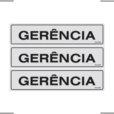 Imagem de Combo 3 Placas De Sinalização Gerência 30x7 Ekomunike - B-505 F9e