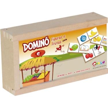 Imagem de Dominó Figuras e Frutas Carlu Brinquedos