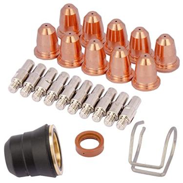 Imagem de PD0116-08 Ponta PR0110 Eletrodo PC0135 Shield Cup PE0106 Anel espiral CV0010 Guia 23PK para consumíveis de tocha Trafimet S25 S35 S45