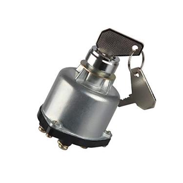 Imagem de MIDIYA Lucas Isuzu 9-82710045-0 Interruptor de chave de ignição com 6 terminais de escavadeira com 2 chaves para máquina de motor diesel, empilhadeira, trator, máquina de construção e substituição.MIDIYA 0.7x0.7x1.9 in prata MDY-01060