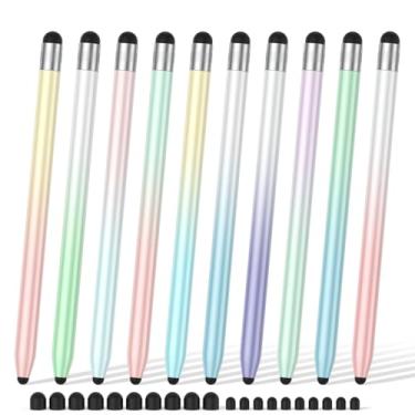Imagem de Caneta Stylus para tela sensível ao toque, 10 peças de caneta Stylus capacitiva de alta sensibilidade e precisão para iPad, iPhone, smartphone Android, tablets e todos os dispositivos universais com