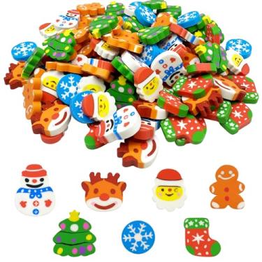 Imagem de ZAKVOOR 100 borrachas grandes de lápis de Natal a granel para sala de aula, lembrancinhas de festa, enchimento de presente, recompensa de trabalho escolar em casa