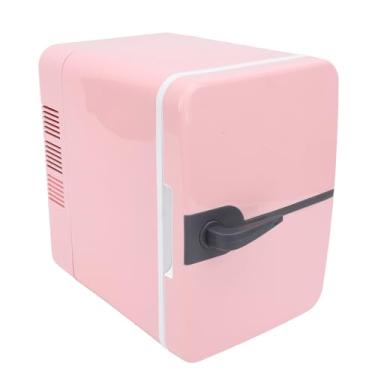 Imagem de Refrigerador Pequeno 6l para Cuidados Com a Pele, Refrigerador Elétrico Portátil, Refrigerador Com Alça, Mini Refrigerador para Uso Doméstico e No Carro (Plugue UE)