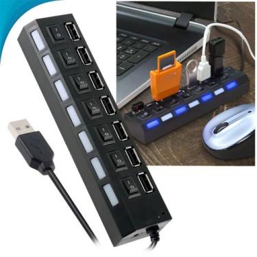 Imagem de Hub USB 7 Portas para Pen Drive e Memória Dia Dos Pais - Aton