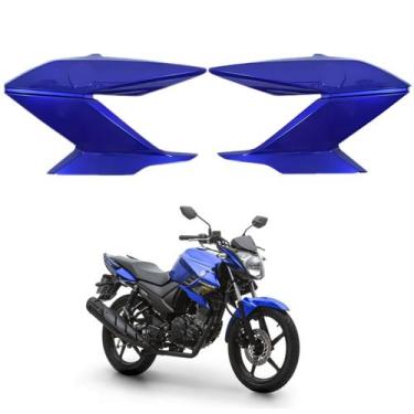 Imagem de Kit Par Aba Tanque Guia de Ar Ys Fazer 150 Azul Metalico 2016 2017 202
