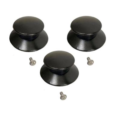 Imagem de Kit 3 Pegador Puxador Panela Tampa Vidro e Ferro e Parafuso