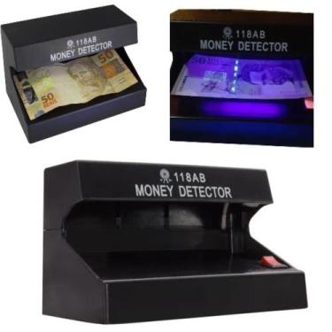 Imagem de Identificador de dinheiro bivolt detector de notas falsas com luz uv -