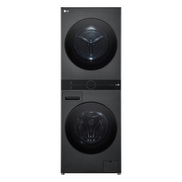 Imagem de Lavadora e Secadora LG 14kg Smart WashTower com Inteligência Artificial AIDD WK14BS6A Aço Escovado Preto - 220V