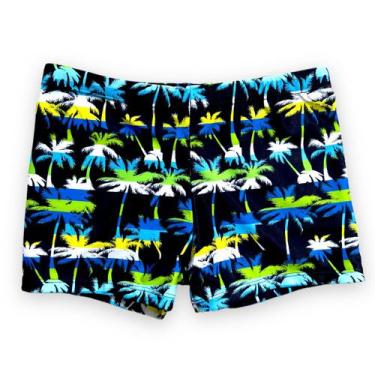 Imagem de Sunga Box Boxer Juvenil Shortinho Lisa Coqueiro Masculina - Anj Modas,