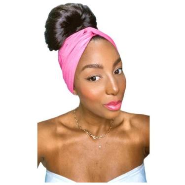 Imagem de Faixa Turbante Aberto Headband Skin Care, rosa bebê