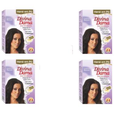 Imagem de Hene em Po Divina Dama 04x50gr Jaborandi ( Cores: Incolor, Chocolate, 