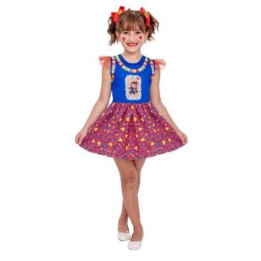 Imagem de Vestido Infantil de Festa Junina Xadrez Caipirinha São João Coleção Bo