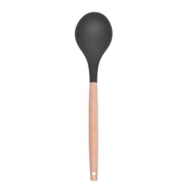 Imagem de Colher De Arroz Silicone Com Cabo De Bambu De 32cm Cozinha - Ladiv Com