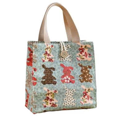 Imagem de SNDEC Bolsa pequena de lona estética preppy para meninas, linda bolsa de compras reutilizável, essenciais, chaves, livro, bíblia, garrafa de água, utilitário de viagem, bolsa de transporte diário