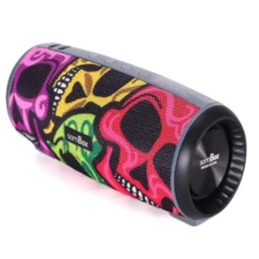 Imagem de Caixa de som Bluetooth EDIÇÃO LIMITADA - Arte Grafite - potente marca SomBox com placa de som dedicada Modelo 3D-038