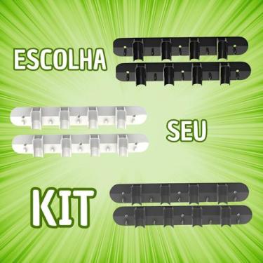 Imagem de Suporte para vassoura rodo pá de parede resistente e prático acompanha