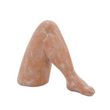 Imagem de Escultura decorativa em resina perna dobrada terracota- 15cm - L'Hermi