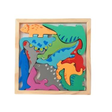 Imagem de Brinquedo Ludíco Colecione E Encaixe Mdf Dinossauros - Toy Mix