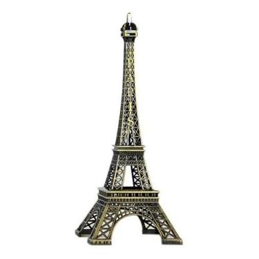 Imagem de Torre Eifel Pariz Decorativa Grande 6cm Metal Bronze - OEM