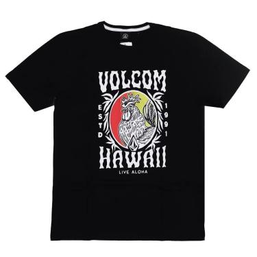 Imagem de Camiseta Volcom Aloha Rooster SM25 Masculina Preto