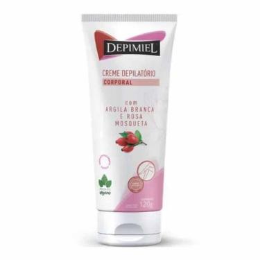 Imagem de Creme Depilatório Corporal Argila Branca e Rosa Mosqueta 120g - Depimi