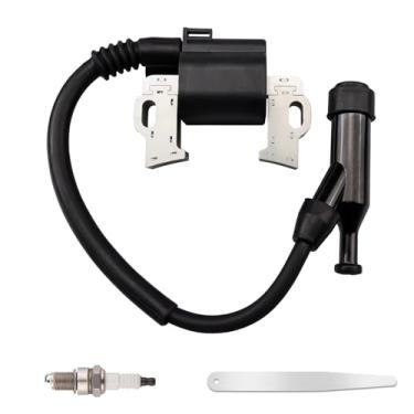Imagem de Bobina de ignição para motores Honda GX340 GX390 EB5000 EB6500 EM5000 EM6500, bobina de ignição conector de 4 pinos e kit de vela de ignição substitui 30500-Z5T-003 30500Z5T003 30500-Z5R-003
