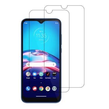 Imagem de UPONEW Protetor de tela de vidro temperado para Motorola Moto E - [pacote com 2] Protetor de tela de vidro temperado 9H HD protetor de tela plana sem bolhas para Motorola Moto E 2020 XT2052 6,2
