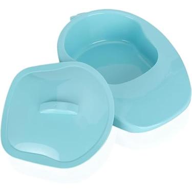 Imagem de Bandeja de cama, comadre doméstico portátil com capa para mulheres homens idosos feminino masculino casa cama pan