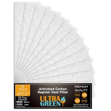 Imagem de Filtro de ar de 10 x 30 cm para teto doméstico, substituição de filtros de ventilação de piso ULTRA GREEN espessados para registro de trabalho em purificador de ar doméstico interno, ar condicionado