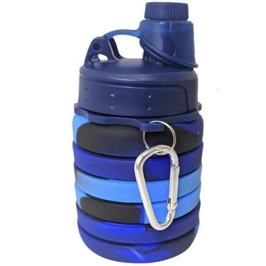 Imagem de Garrafa Silicone Gold Sports Retrátil Dobrável Portátil Traill 500ml -