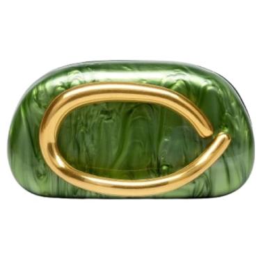 Imagem de Jusavie Bolsas de mão femininas de couro PU para noite bolsa tiracolo clutch bolsa de mão moderna decoração bolsa de ombro casamento, B Verde, Small