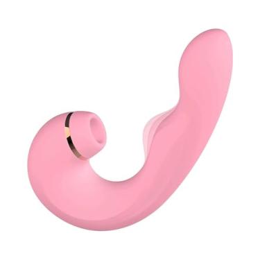 Imagem de Vibrador Ponto G e Sugador de Clitóris com Linguinha Mappy Hour S-Hande 5 Modos de Pulsação 16cm x 2,5cm Recarregável