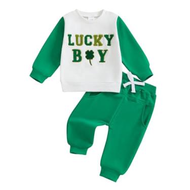 Imagem de Demdzq Roupas de moletom bordadas para bebês do Dia de São Patrício My First St. Patrick's Day, Verde fofo, 18-24 Meses