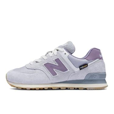 Imagem de New Balance Tênis unissex adulto 574 V2, Nuvem de chuva/cinza, 6 Wide Women/4.5 Men