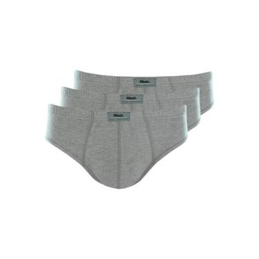 Imagem de Kit com 3 Cuecas Slip Mash 074.59 Plus Size, Cinza, XGG