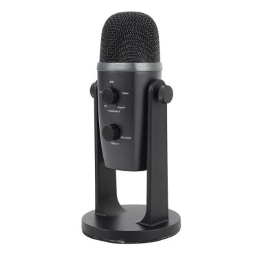 Imagem de Microfone Com Fio USB, Microfone para Jogos para PC Laptop 5, Plug and Play, Studio Quality Sound, Com 85db Material de Liga de Alumínio, para Laptop, Celular, Tablet, etc.