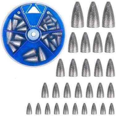 Imagem de JSHANMEI Kit de pesos para pias de pescaria com minhocas de pesca. Conjunto de coletes de pesca, 29pcs Kit