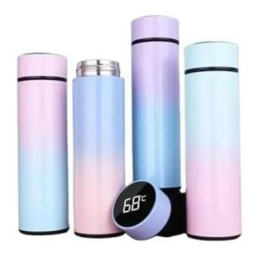 Imagem de Garrafa Inteligente Térmica 500ml Display Digital Led Medidor Temperat